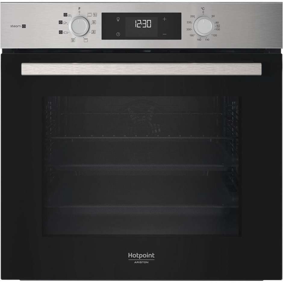 Hotpoint Ariston HAO 255HS X Forno da Incasso 71 Litri Multifunzione Vapore Idrolitico Classe A Inox e Nero