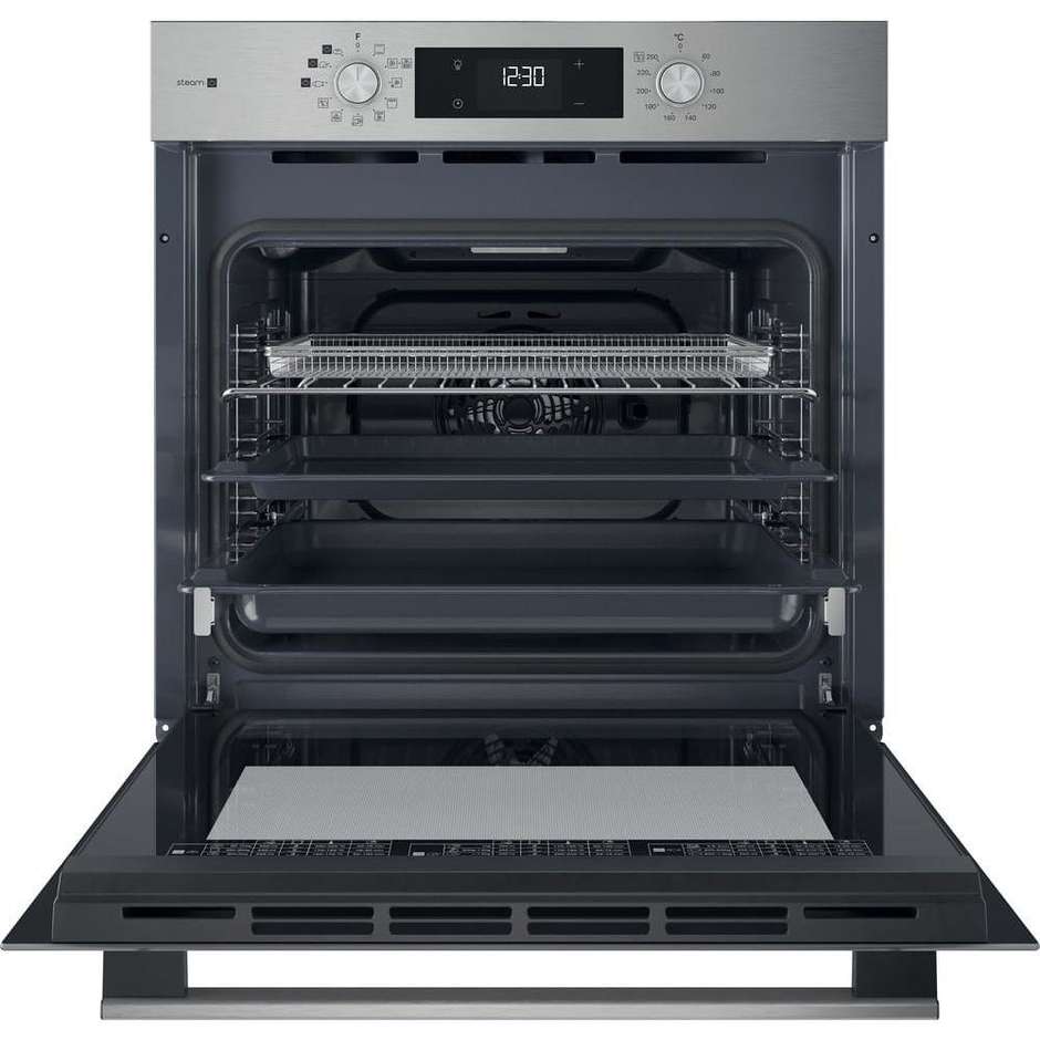 Hotpoint Ariston HAO 258HSU1F X Forno da Incasso 71 Litri 10 Programmi Vapore Idrolitico Classe A+ Inox e Nero