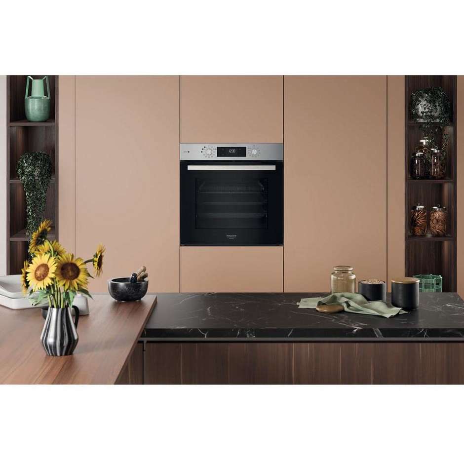 Hotpoint Ariston HAO258HSU1FX Forno da incasso Capacita 71 Lt Classe A Colore Nero, Acciaio inox