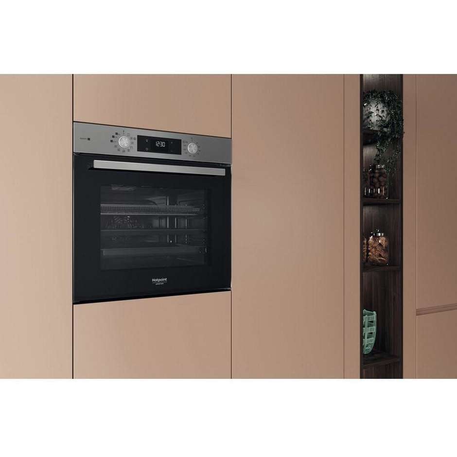 Hotpoint Ariston HAO258HSU1FX Forno da incasso Capacita 71 Lt Classe A Colore Nero, Acciaio inox