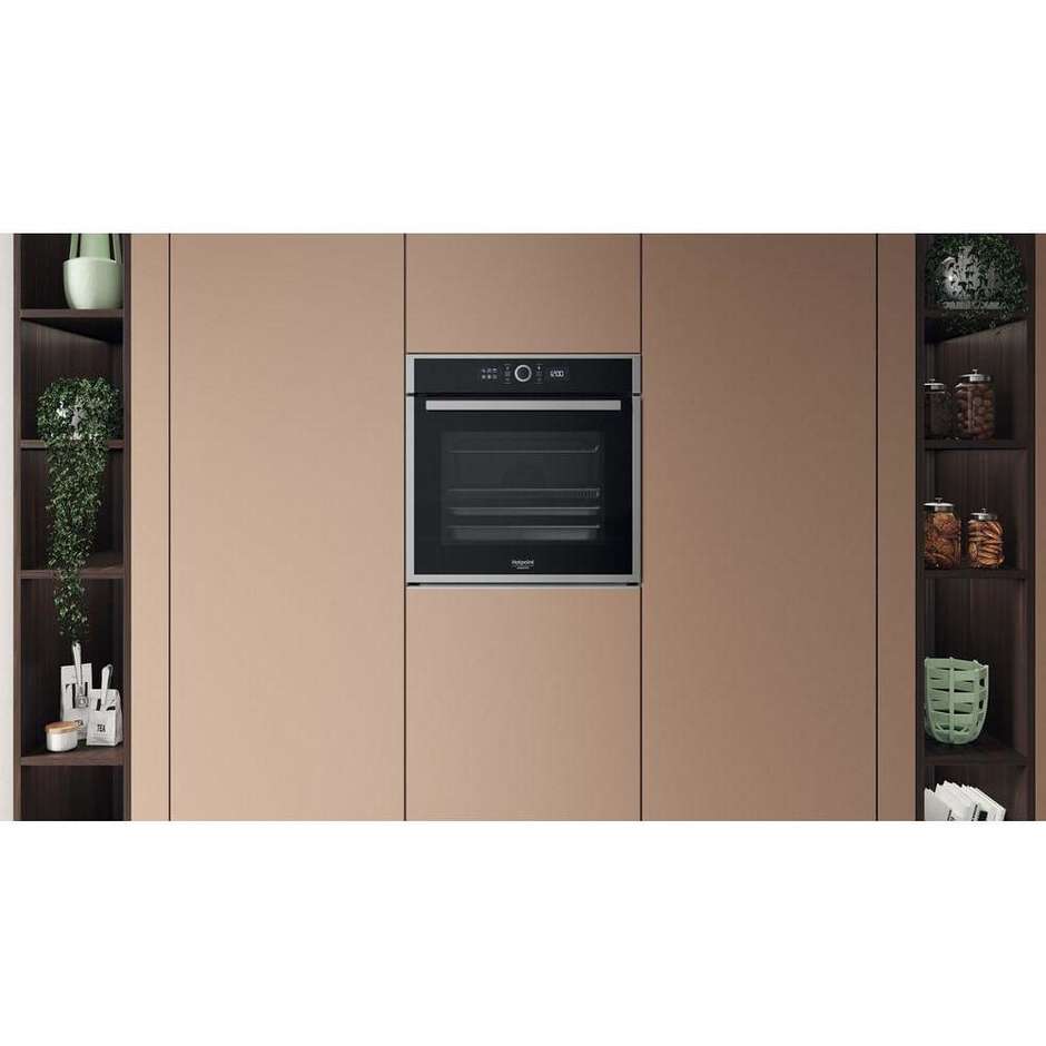 Hotpoint Ariston HAOI4S8HM0XA Forno da incasso Capacita 73 Lt Classe A+ Colore Nero, Acciaio inox