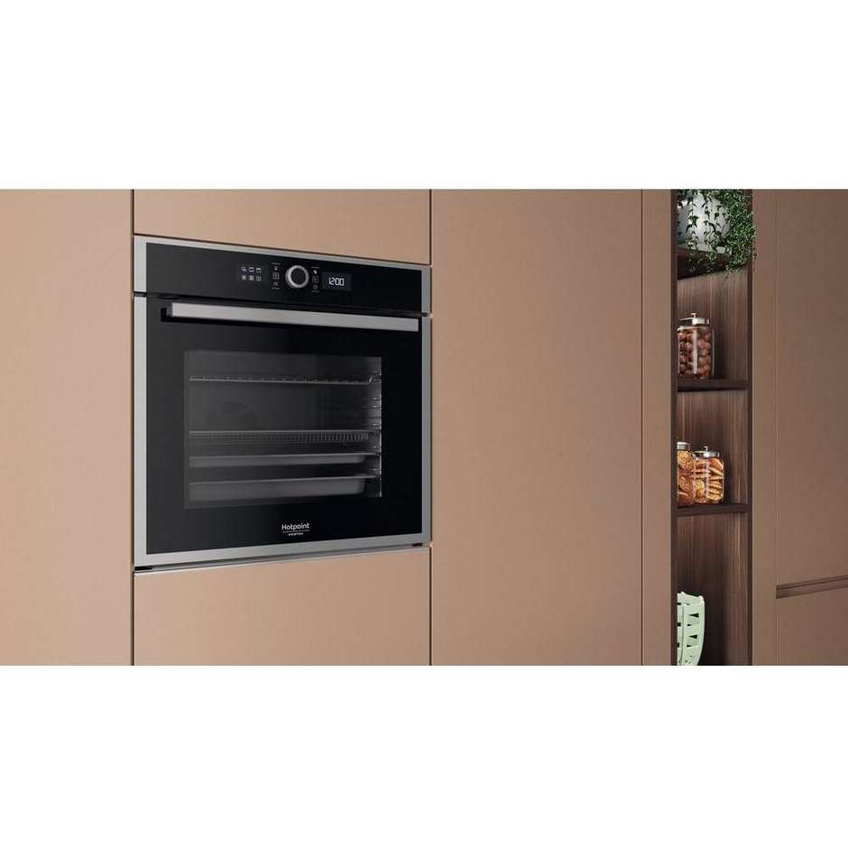 Hotpoint Ariston HAOI4S8HM0XA Forno da incasso Capacita 73 Lt Classe A+ Colore Nero, Acciaio inox