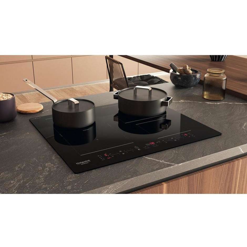 HOTPOINT/ARISTON HB 4860C CPNE Piano Cottura a Induzione 60 cm 4 Zone Touch Control Nero