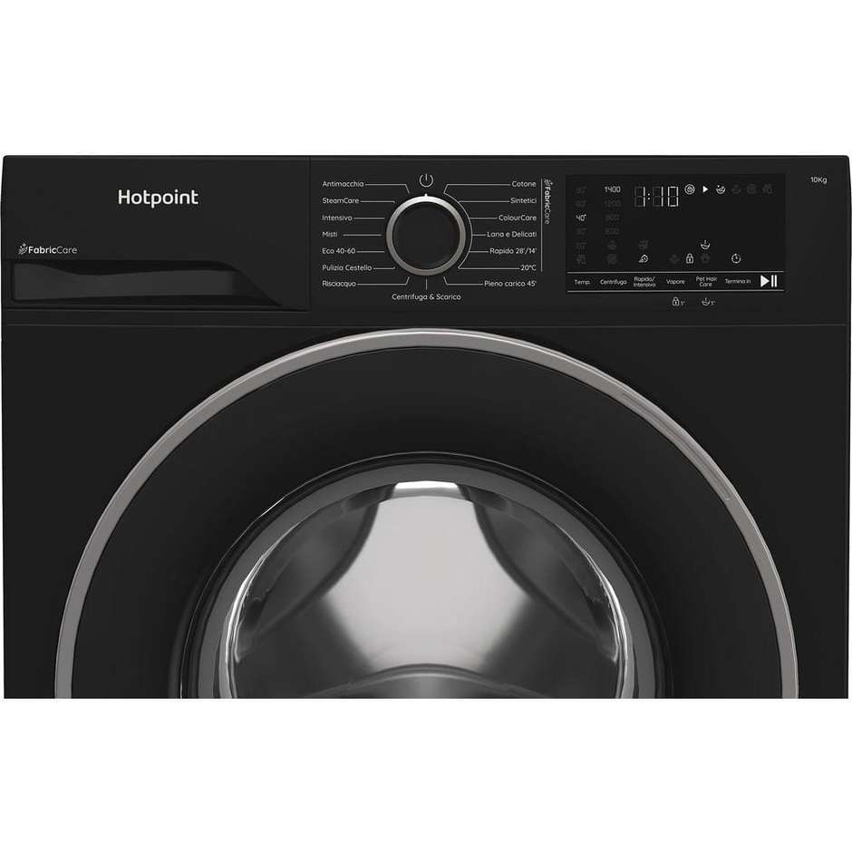 HOTPOINT/ARISTON HB103BCAREIT Lavatrice Carica frontale 60 cm 10 kg 1400 Giri/min Motore Inverter Vapore Classe A Nero