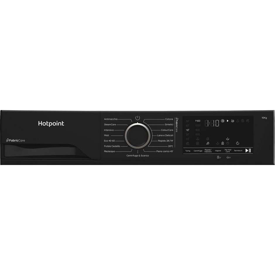 HOTPOINT/ARISTON HB103BCAREIT Lavatrice Carica frontale 60 cm 10 kg 1400 Giri/min Motore Inverter Vapore Classe A Nero
