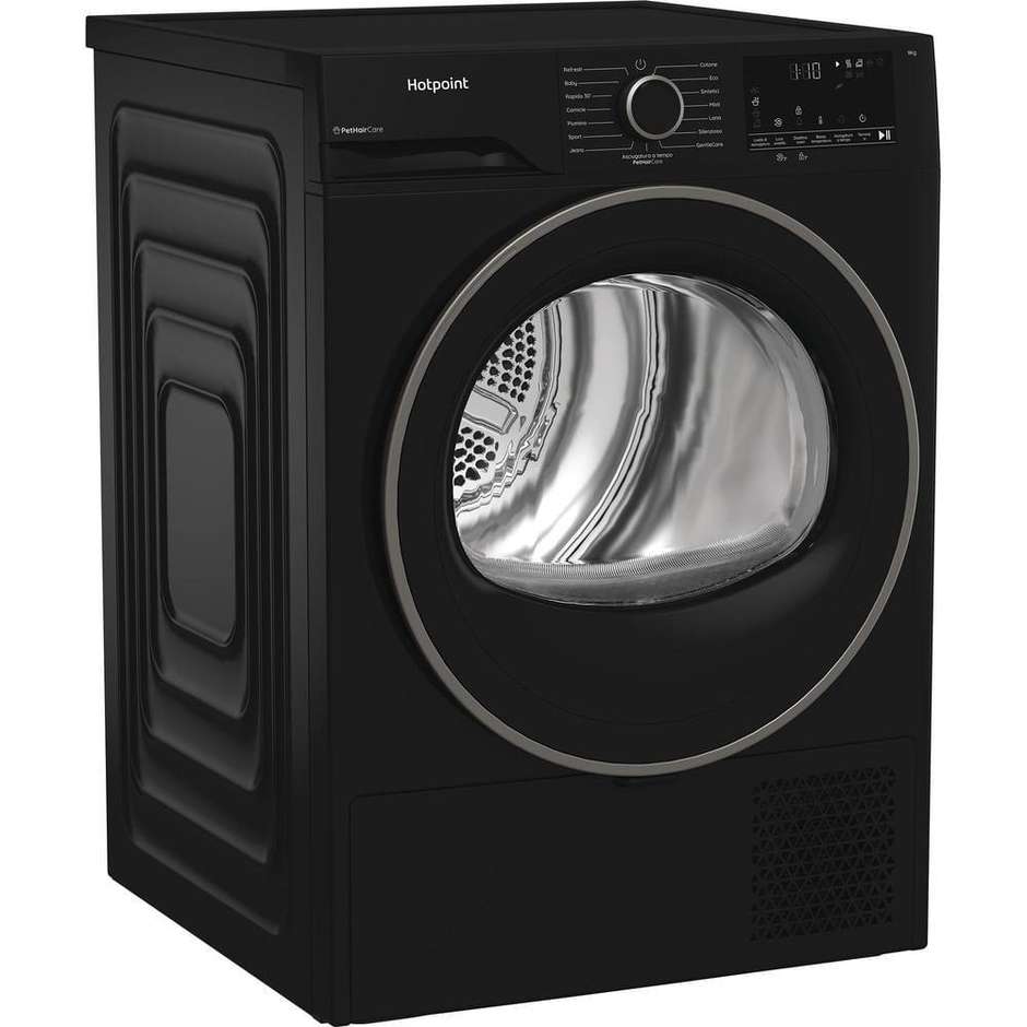 Hotpoint Ariston HPT94DBBSIT Asciugatrice a Pompa di Calore 9 kg Tecnologia ActiveCare EasyCleaning Bianco