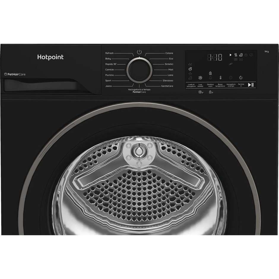 Hotpoint Ariston HPT94DBBSIT Carica frontale Capacita 9 Kg Classe C Colore Nero