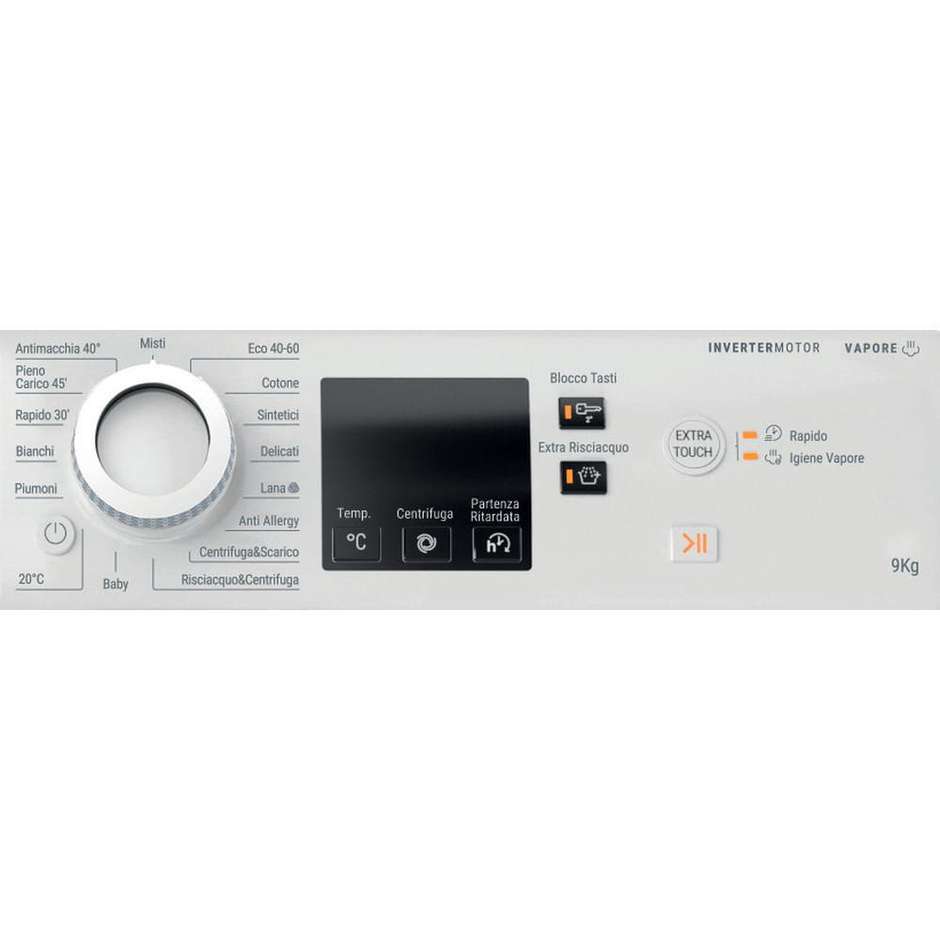 Hotpoint Ariston Lavatrice Carica Frontale Capacita 9 Kg 1400 Giri/min Classe A Colore Bianco