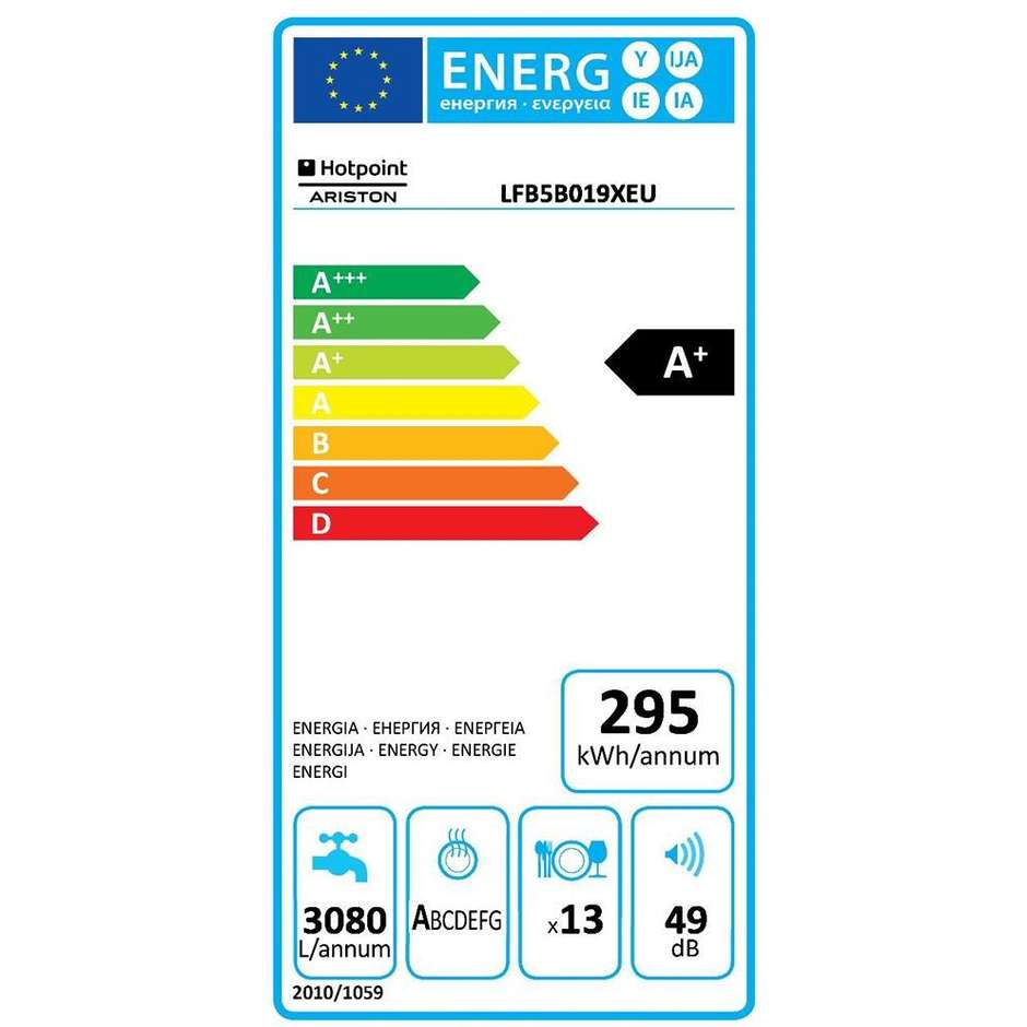 Hotpoint/Ariston LFB 5B019 EU lavastoviglie 13 coperti 5 programmi classe A+ colore bianco