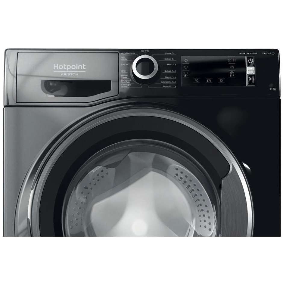 Hotpoint Ariston NBT116BLACKIT Lavatrice Carica Frontale Capacita 11 Kg 1400 Giri/min Classe A Colore Nero