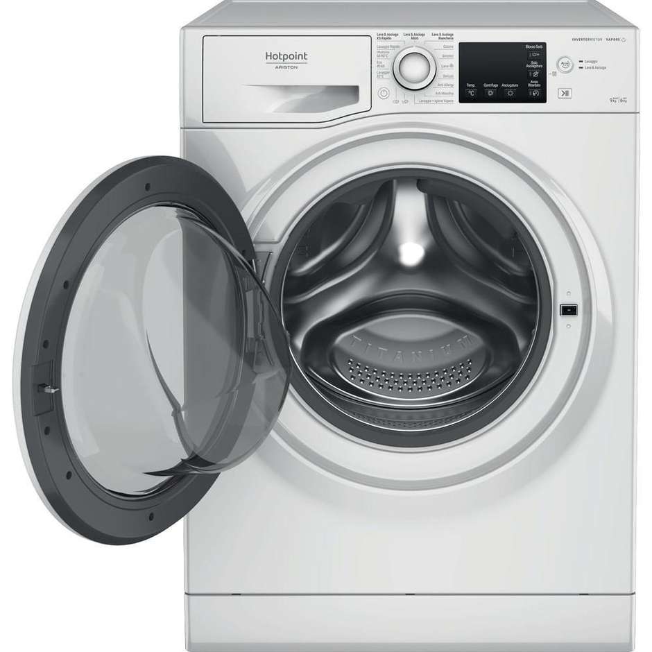 Hotpoint/Ariston NDBR 984469 WA IT Lavasciuga 9+6 kg 1400 Giri/min Classe E Nero