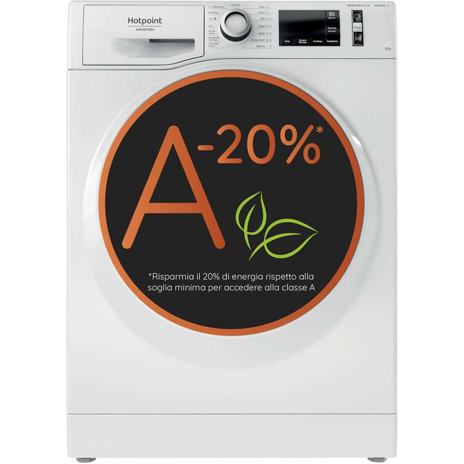 HOTPOINT/ARISTON NR 849G WS A IT Lavatrice Carica frontale 60 cm 9 kg 1351 Giri/min Motore Inverter Vapore Classe A