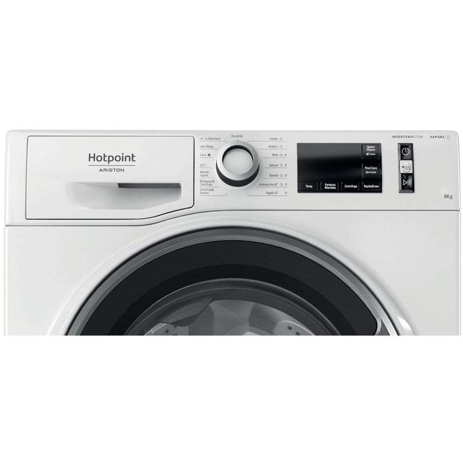 Hotpoint Ariston NR748GWSAIT Lavatrice Carica frontale Capacita 8 Kg 1400 Giri/min Classe A Colore Bianco