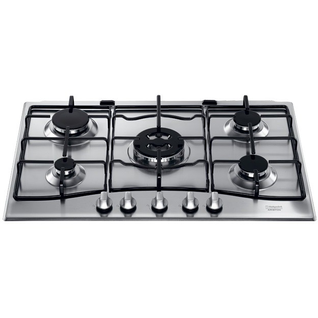 Hotpoint/Ariston PC 750 T AX /HA piano cottura a gas 75 cm 5 fuochi colore  inox - Piani Cottura Piano Cottura 75 cm - ClickForShop