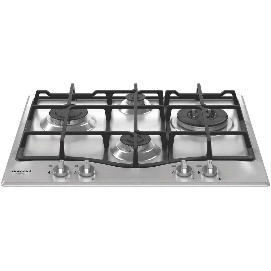 Hotpoint Ariston PCN R641N T/IX/HA Piano cottura gas 4 fuochi 60 cm inox