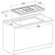 Hotpoint/Ariston PH 941MSTB (IX)/HA piano cottura combinato 90 cm