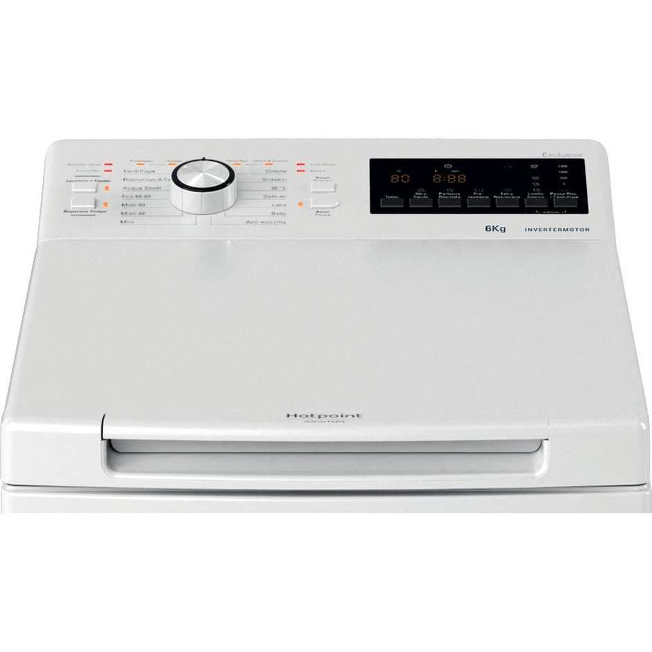 Hotpoint Ariston WMTG625BSIT/1 Lavatrice Carica dall'alto Capacita 6 Kg Classe B Colore Bianco