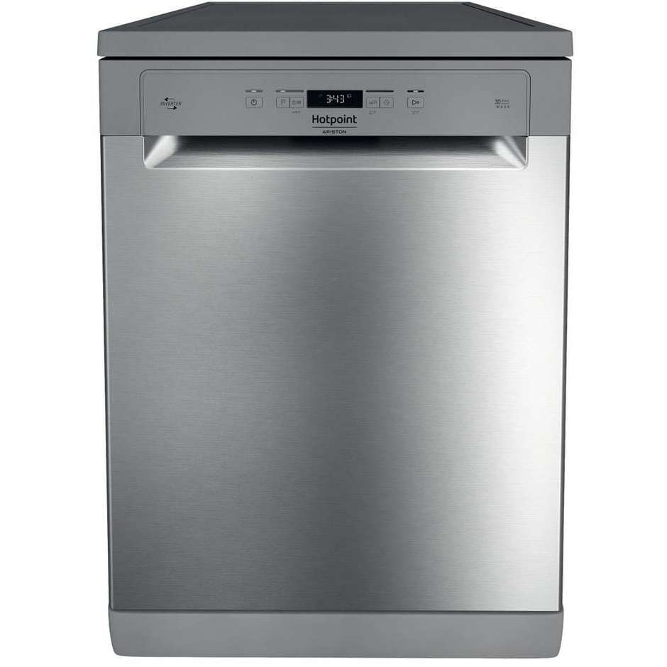 Hotpoint HFC 3C41 CW X Lavastoviglie 60 cm Libera Installazione 14 Coperti 41 dB Motore Inverter 3D Zone Wash Classe C Inox