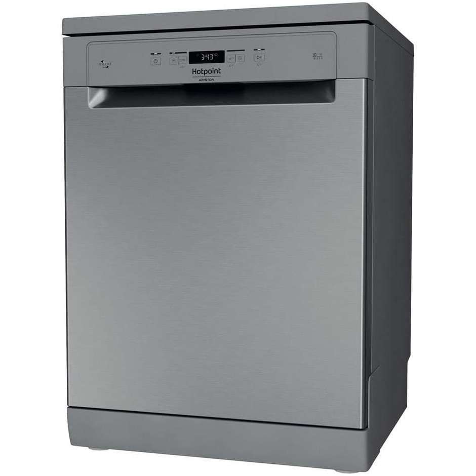 Hotpoint HFC 3C41 CW X Lavastoviglie 60 cm Libera Installazione 14 Coperti 41 dB Motore Inverter 3D Zone Wash Classe C Inox