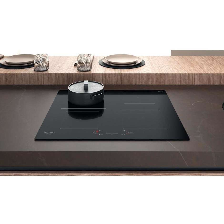 Hotpoint HQ 5660S NE piano cottura a induzione 59 cm, 4 zone, nero