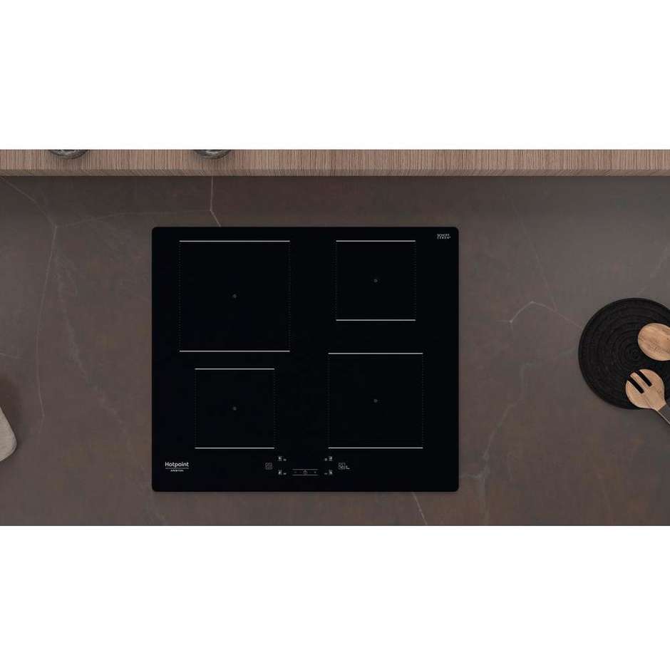 Hotpoint HQ 5660S NE Piano Cottura a Induzione 60 cm con FlexiSpace MyMenu Trattamento CleanProtect 7200W Nero