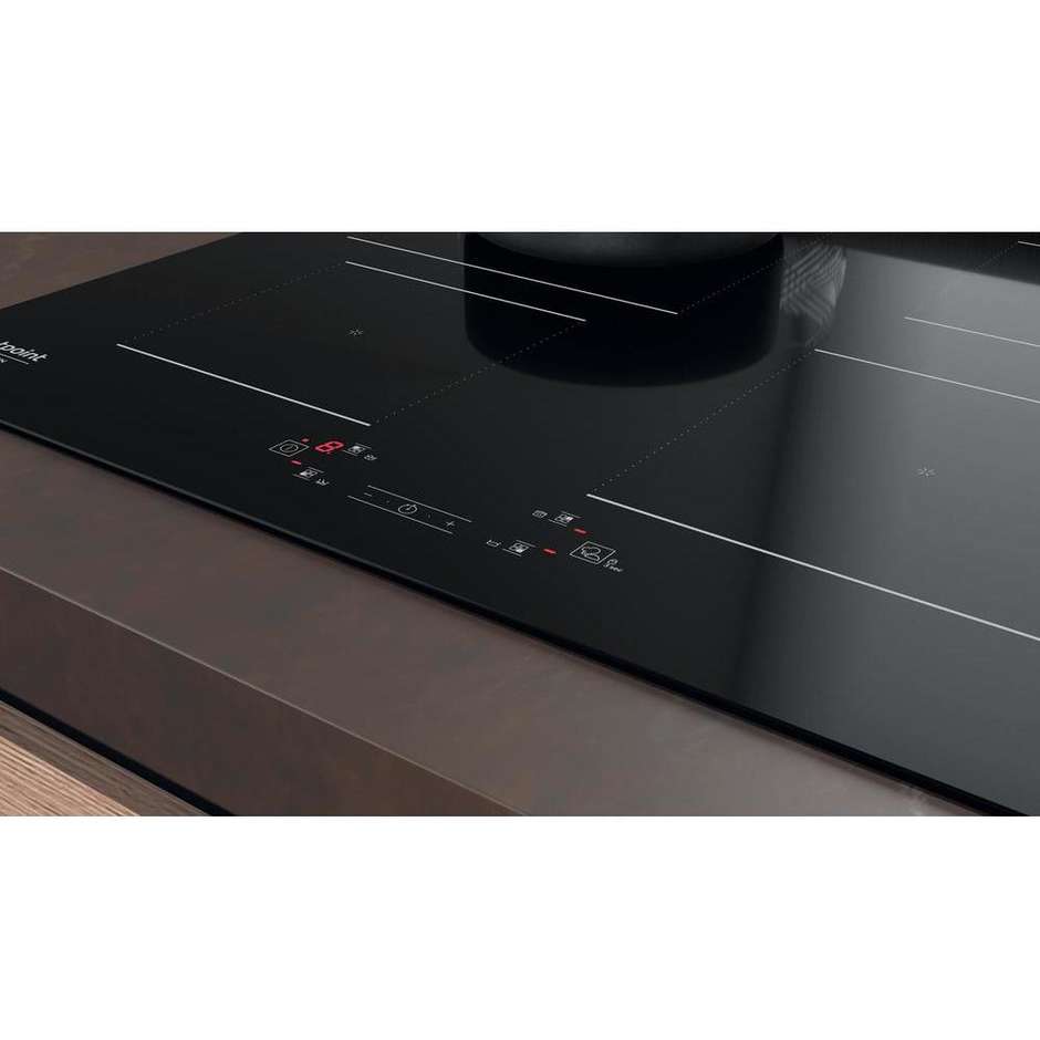 Hotpoint HQ 5660S NE Piano Cottura a Induzione 60 cm con FlexiSpace MyMenu Trattamento CleanProtect 7200W Nero