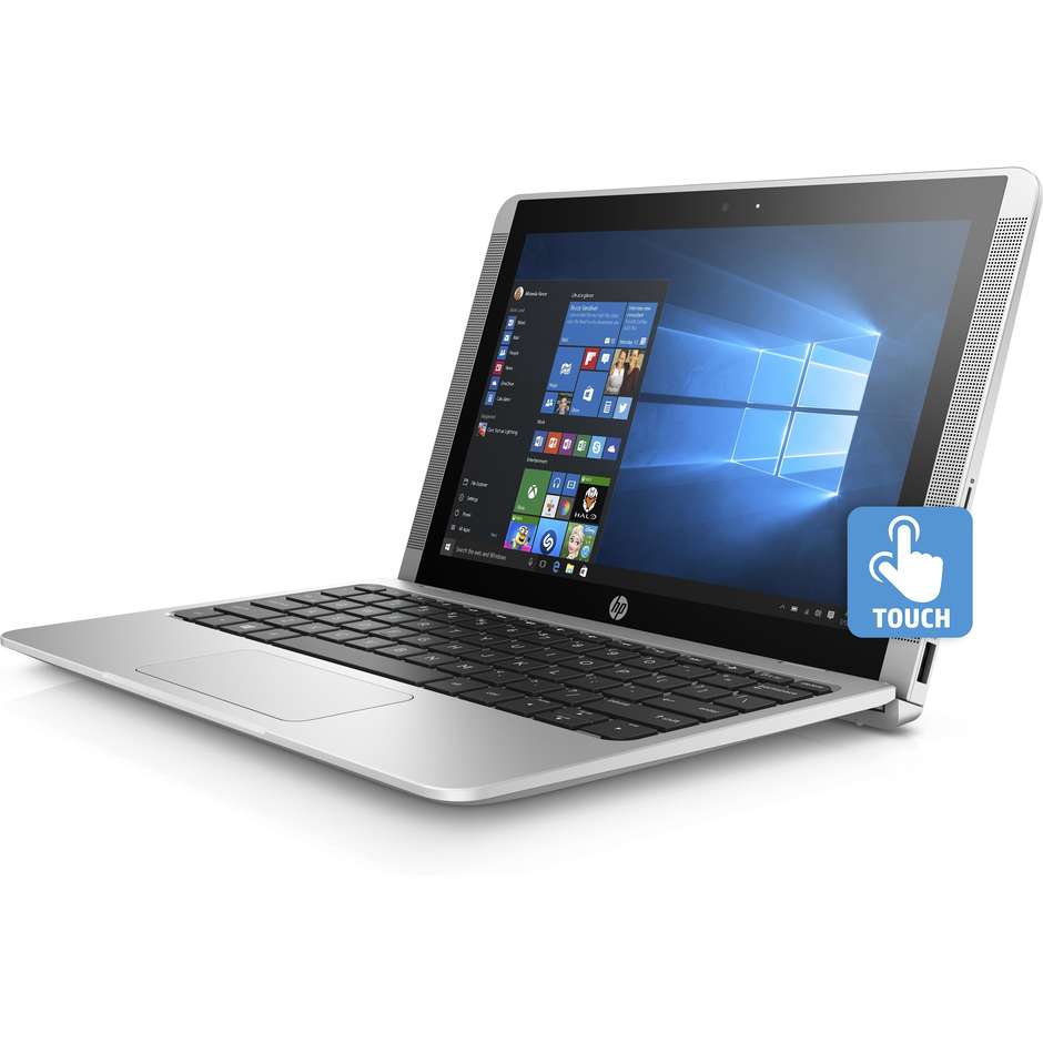 HP 10-P040NL Notebook 10.1" Touch Screen Intel Atom Ram 4 GB Memoria 128 GB Windows 10 Home colore Grigio