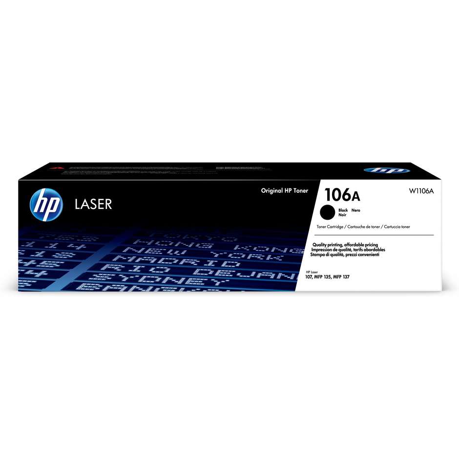 HP 106A (W1106A) Cartuccia Toner Originale Laser Nero Resa Standard