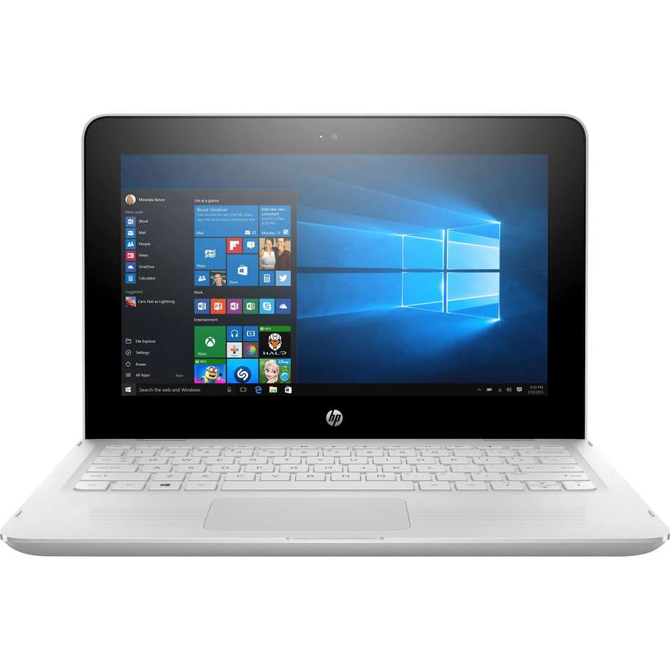 HP 11-AB015NL Notebook convertibile 11,6" Intele Celeron N3060 Touchscreen Ram 4 GB HDD 500 GB colore Bianco