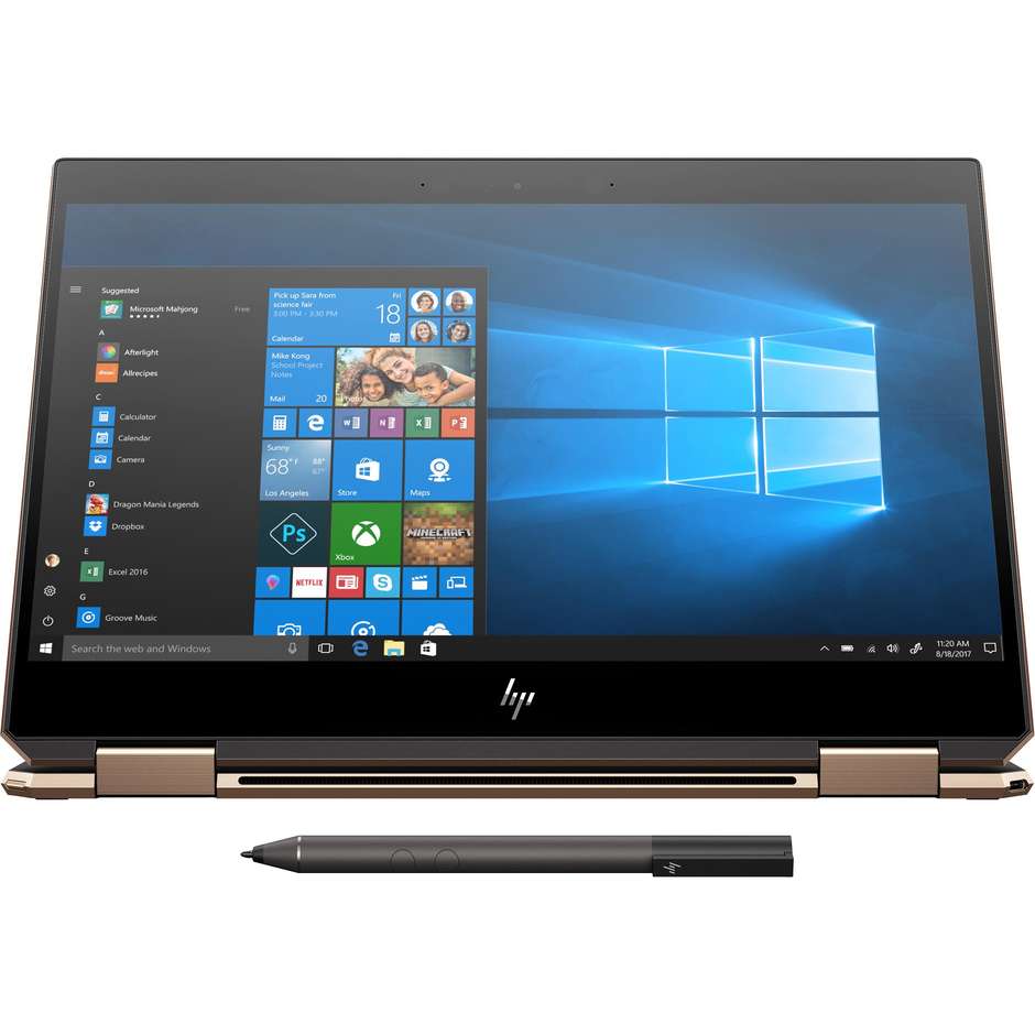 HP 13-AP0010NL Spectre x360 Notebook convertibile 2in1 13.3" touchscreen Intel Core i7-8565U Ram 16 GB SSD 512 GB Windows 10 Home