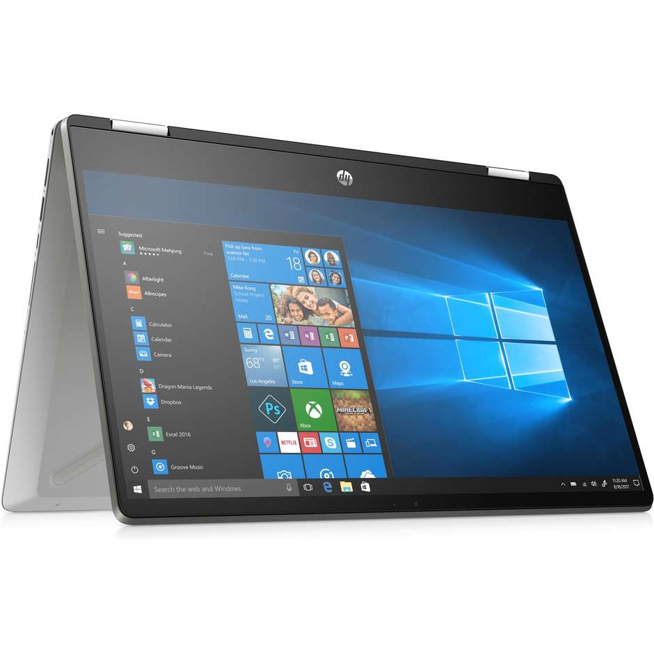 HP 14-dh0037nl Pavilion x360 Notebook 2-in-1 14'' Full HD Core i7-8 Ram 8 Gb SSD 256 Gb Windows 10 Home colore silver