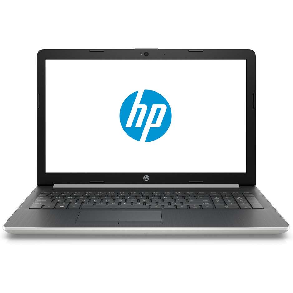 HP 15-da0132nl Notebook 15.6" HD Intel Core i7-7500U Ram 8GB DDR4 Hard Disk SSD 512GB Windows 10 Home Colore Argento