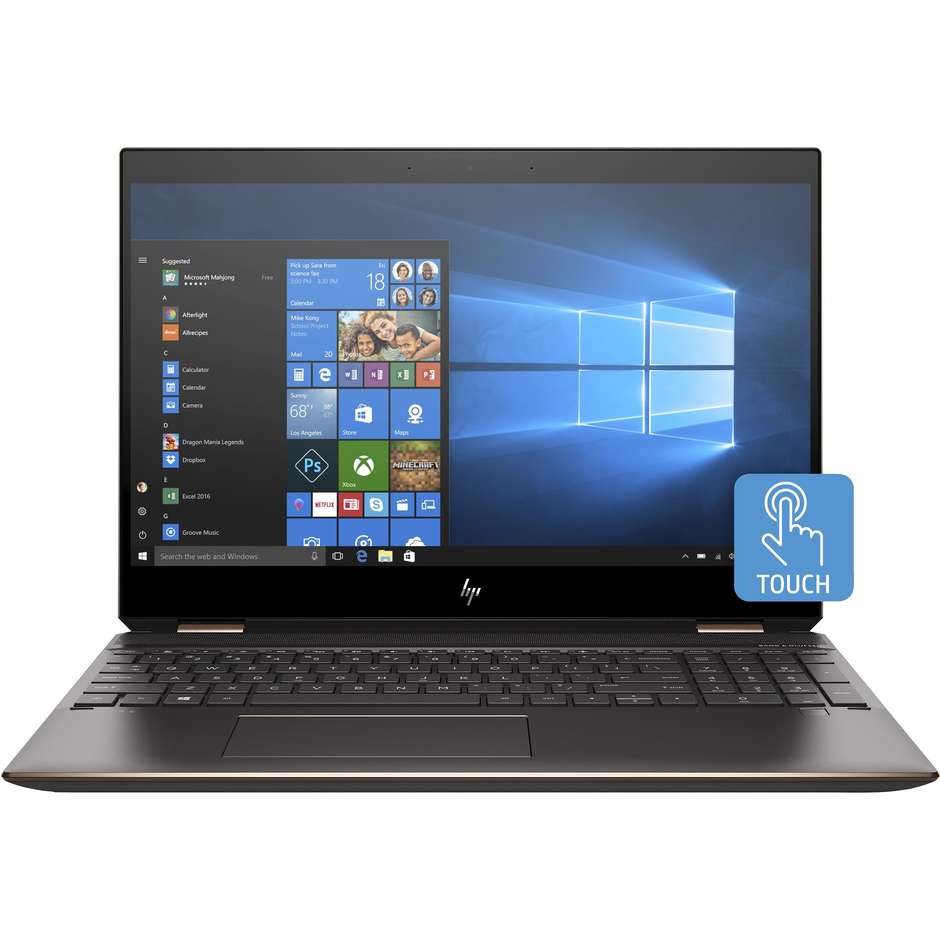 HP 15-DF1010NL Spectre x360 Notebook 2in1 15,6" Intel Core i7-9750H Ram 16 GB SSD 512 GB Windows 10