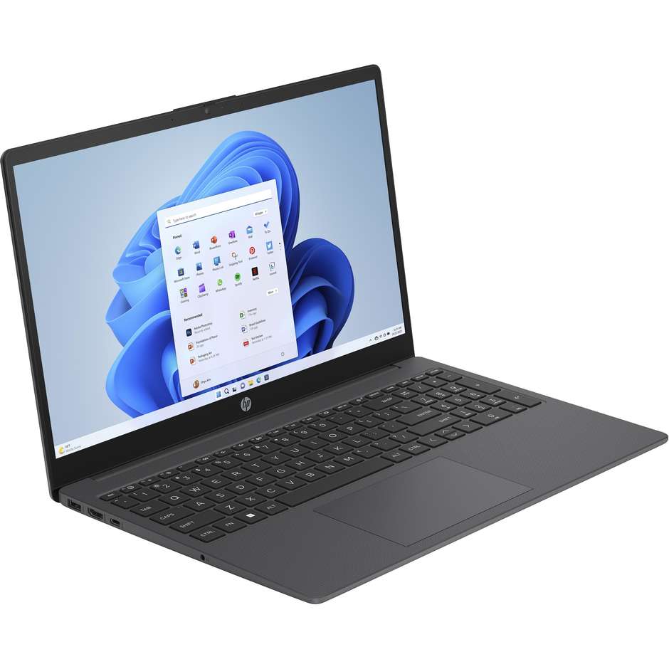 HP 15-FD0079NL Notebook 15.6" HD Ram 4 GB Memoria 128 GB Wi-Fi Windows 11 Home in S mode Colore Grigio