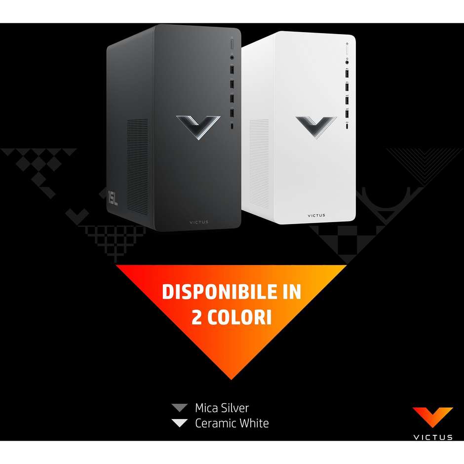 HP 15L TG02-0090N Gaming Desktop PC Intel Core i5 Ram 8 GB Memoria 512 GB Windows 11 Home Colore Nero
