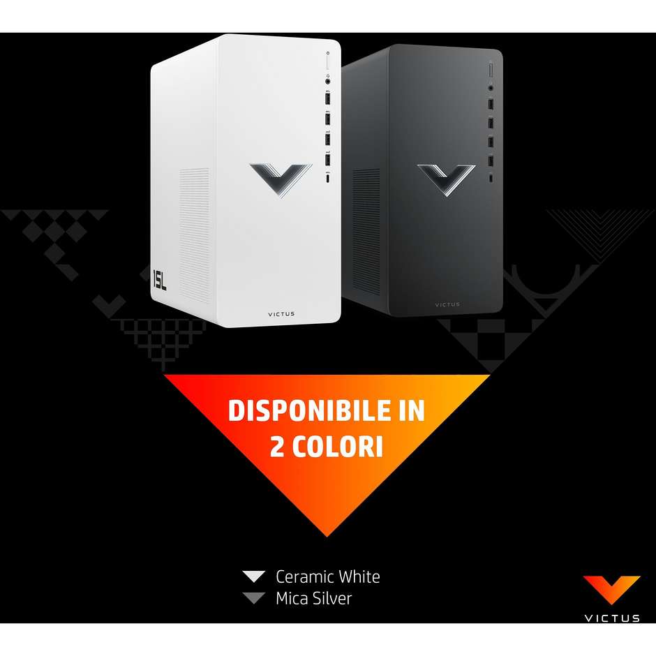 HP 15L TG02-0090N Gaming Desktop PC Intel Core i5 Ram 8 GB Memoria 512 GB Windows 11 Home Colore Nero