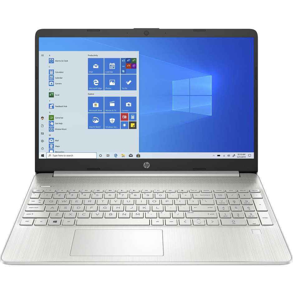 HP 15s-eq0025nl Notebook 15,6'' FHD Rayzen 5 Ram 8 Gb SSD 256 Gb Windows 10 colore silver