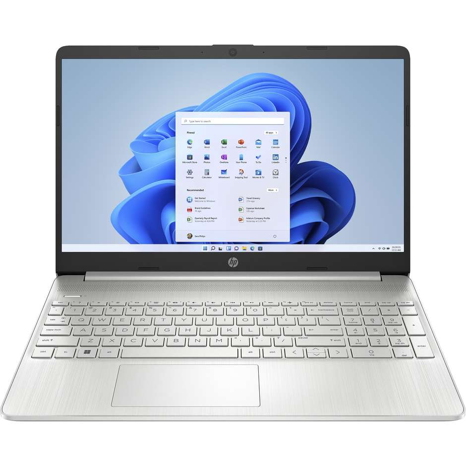 HP 15S-FQ5056NL Notebook 15.6" Full HD Ram 16 GB Memoria 512 GB Windows 11 Home Colore Argento