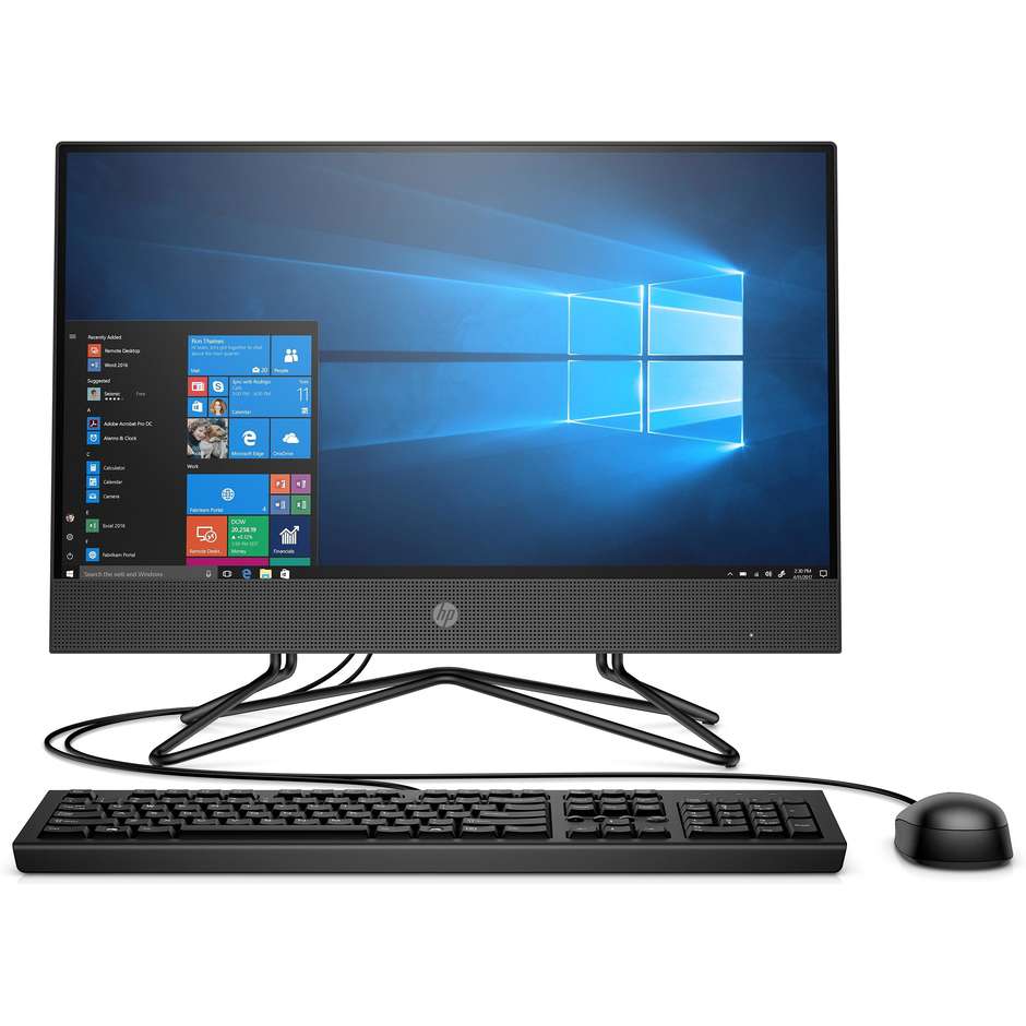 HP 200 G4 22 PC All-in-One 21,5'' Full HD Core i3-10 Ram 8 Gb SSD 256 Gb Windows 10 Pro colore grigio