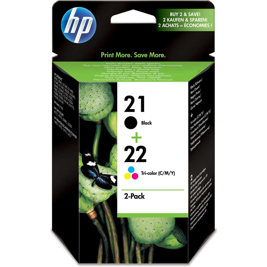 HP 21+22 kit Cartuccia per stampante Multicolor