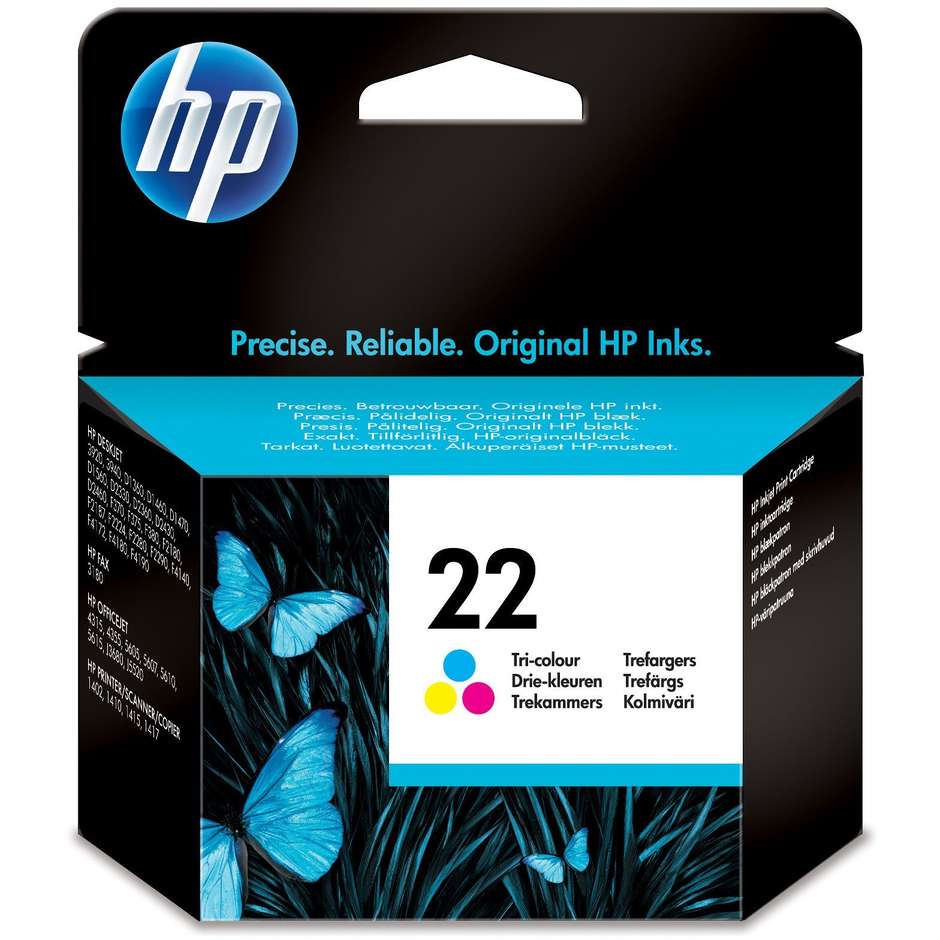HP 22 cartuccia per stampante ink-jet tricromia giallo, ciano, magenta