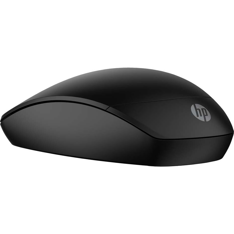 HP 230 Slim Mouse Wireless con Clic Silenziosi Sensore Ottico da 1600 DPI Nano Ricevitore USB 2.4GHz Design Sottile - Nero