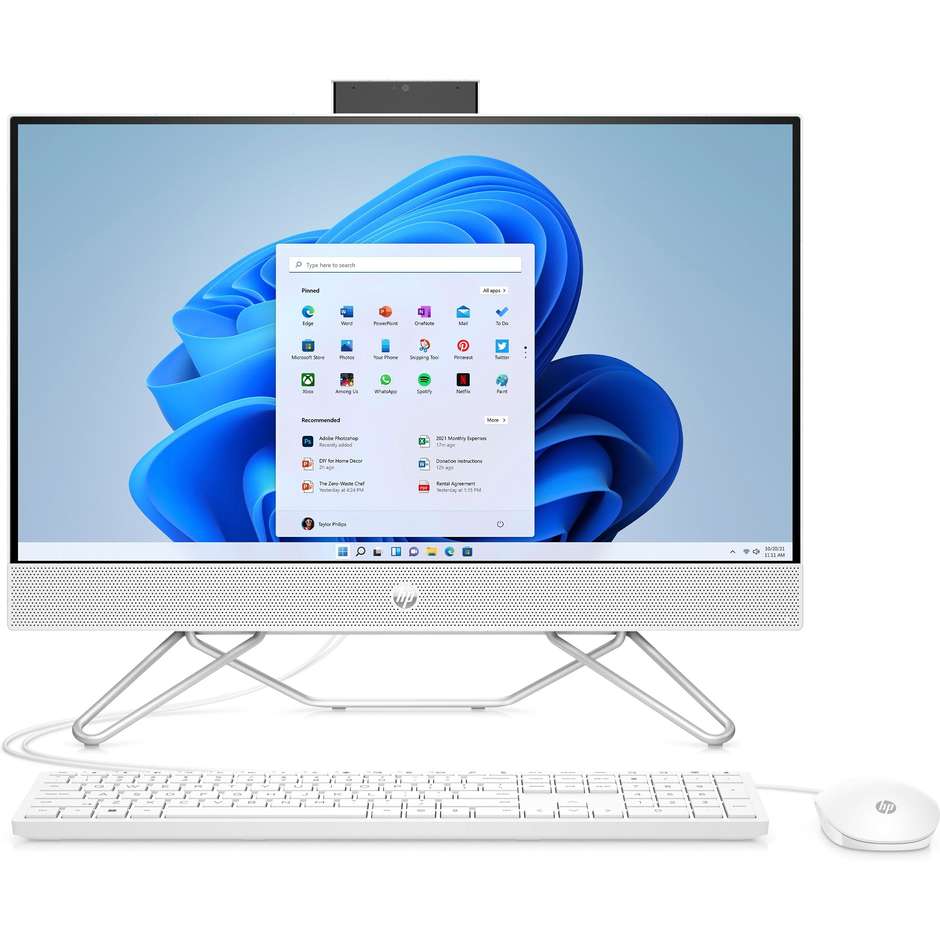 HP 24-cb0018nl All-in-One 23,8" Full HD, Ryzen 3 5300U, RAM 8 GB, SSD 256 GB