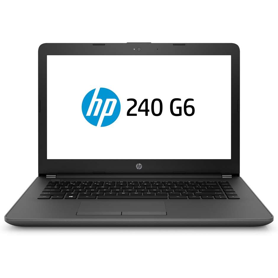 HP 240 G6 Notebook 15,6" Intel Core i3-7020U Ram 4 GB HDD 500 GB Windows 10 colore Nero