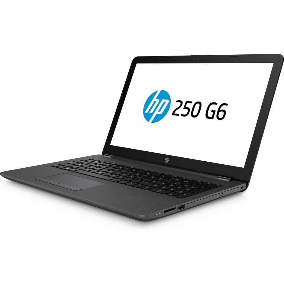 HP 250 G6 Notebook Windows 10 Pro Processore Intel Core i3-6006U Ram 4GB Hard Disk 500 GB Colore Nero