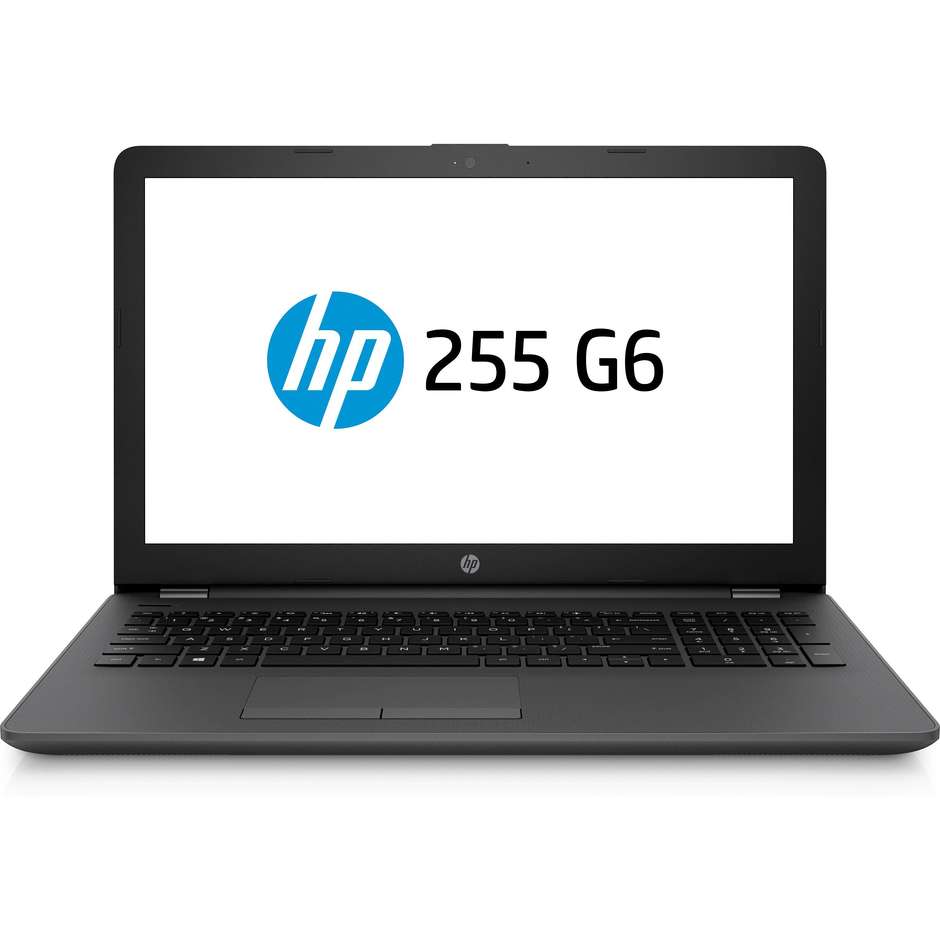 HP 255 G6 Notebook Windows 10 Home Processore AMD E2-9000e Ram 4GB DDR4 Hard Disk 500GB HDD Colore Nero