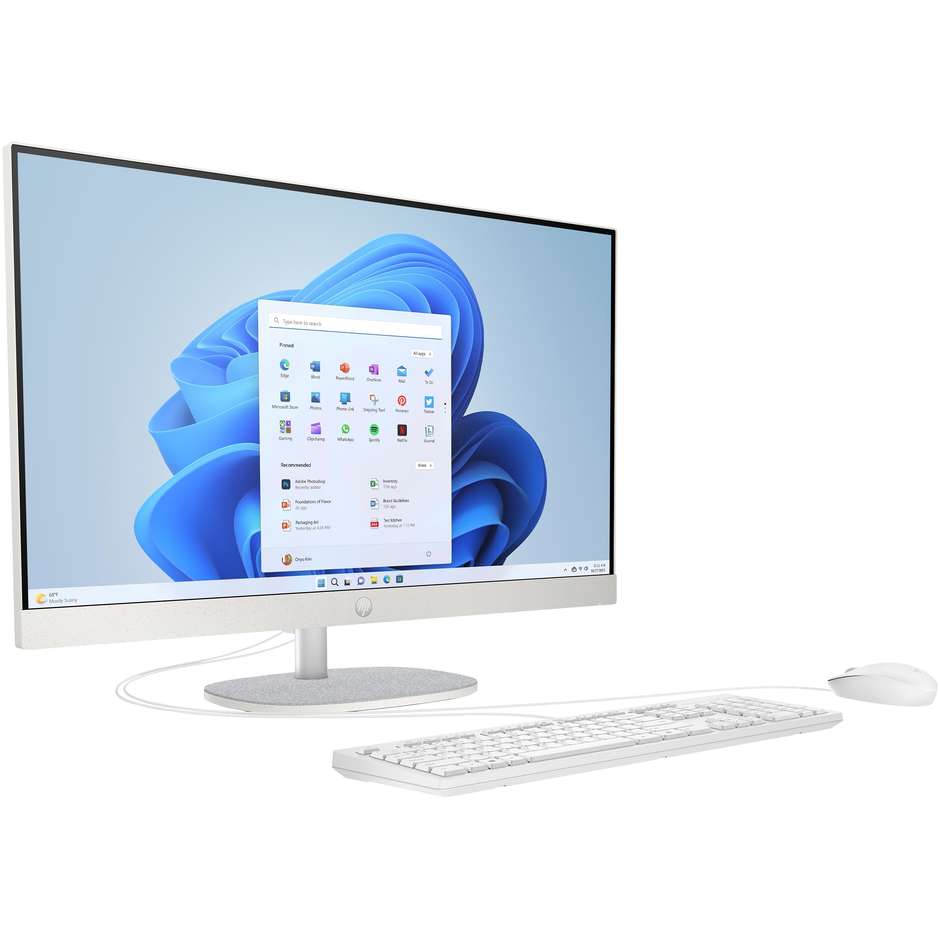 HP 27-cr1015nl PC All-in-One Intel Core Ultra 5 16GB 512GB SSD Bianco