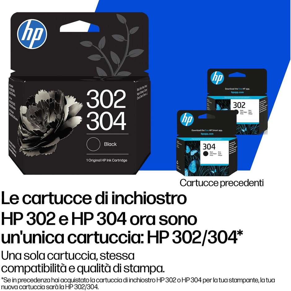 HP 302/304 Cartuccia Originale Nero