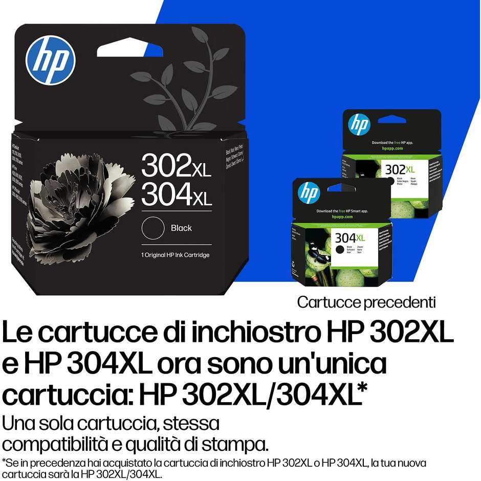 HP 302/304XL Cartuccia Originale Nero ad Alta Capacità