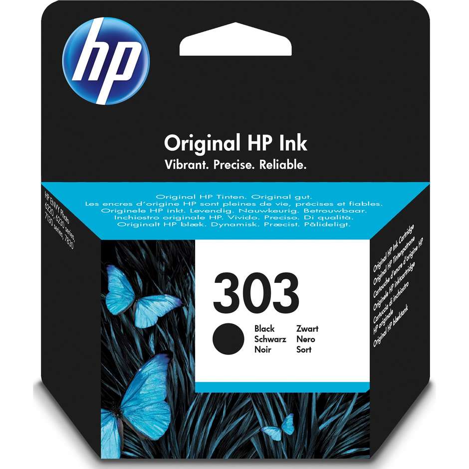 HP 303 cartuccia nera originale a capacità standard, T6N02AE